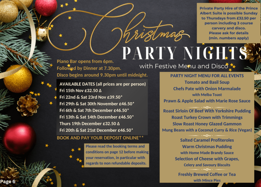 Christmas Party Nights at The Empress Hotel, Isle of Man