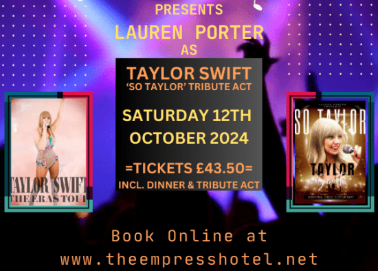Taylor Swift Tribute Night 12th October 2024 at The Empress Hotel, Isle of Man